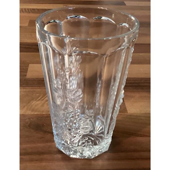 L.G. Wright Glass Panel Grape Clear Pattern 5” Flat Tumblers Set Of 2 - Picture 8 of 10